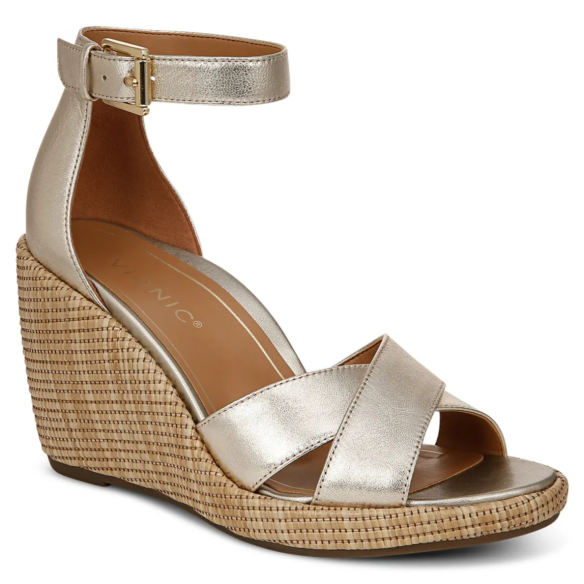 Marina Wedge Sandal Metallic