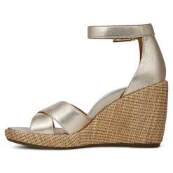 Marina Wedge Sandal Metallic