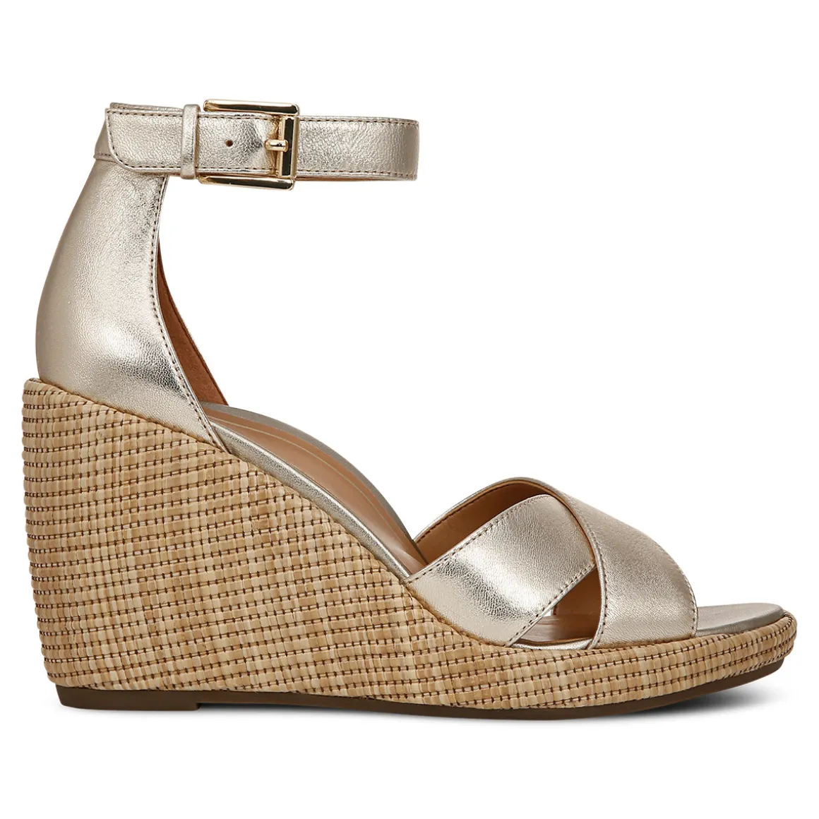 Marina Wedge Sandal Metallic